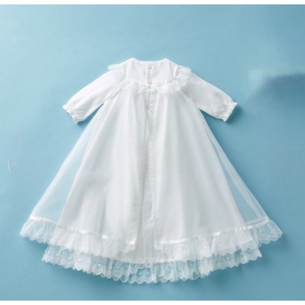 Miki House White Ceremony Dress Boys‎ Girls 50-60 Cm Baptism